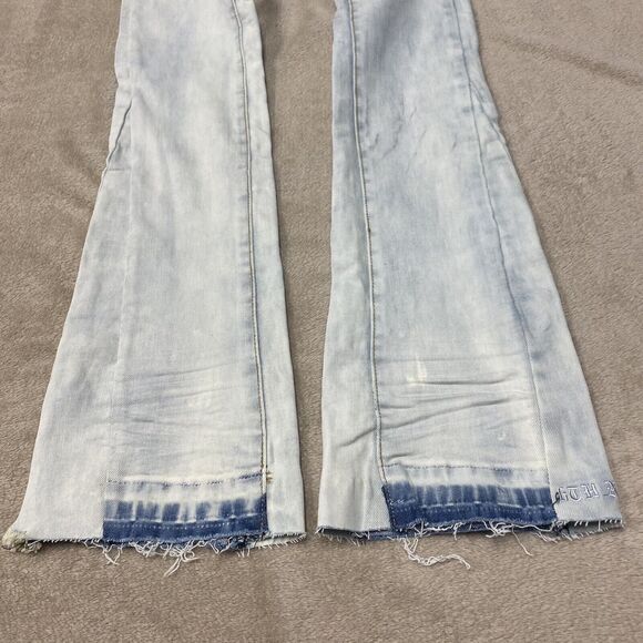 6th NBRHD NEW Mens 28 Stacked Jeans New Fields Light Wash Distressed Stretch - Picture 5 of 16
